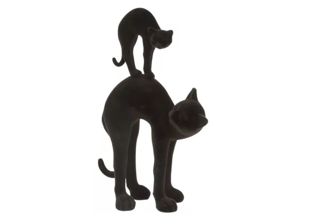2 katten zwart (21,5x12x35,5cm) J-line 16033