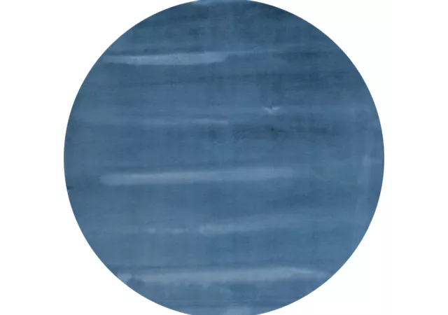 Tapijt Plush blauw (rond d.80cm)