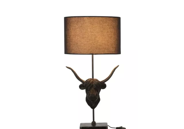 Tafellamp buffel zwart - J-Line 16057