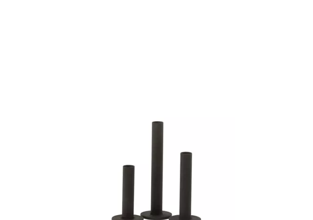Kandelaars zwart (7x7x21,5cm) J-Line 17228
