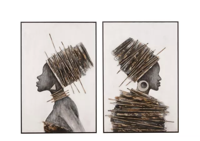 Canvas Afrikaanse vrouw