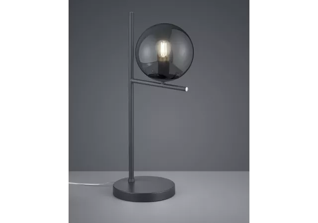 tafellamp Pure antraciet/glas rookkleur