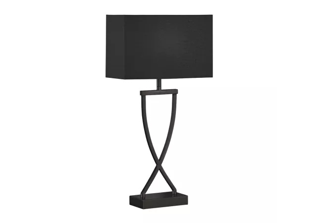 Anni tafellamp excl. LED stof zwart/goud