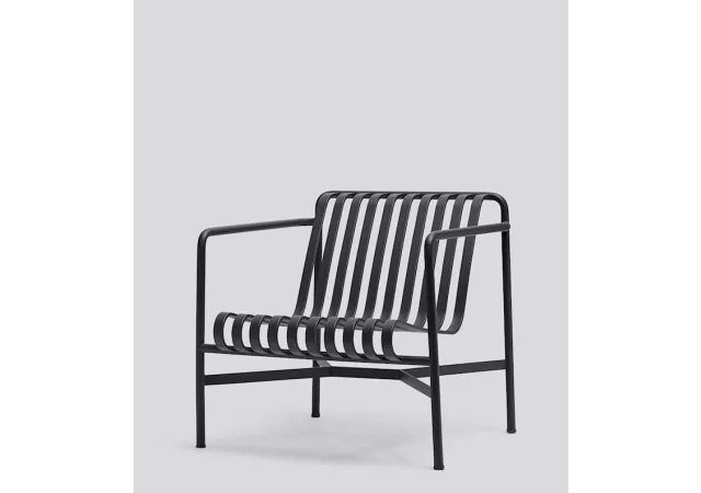 LOUNGE CHAIR LOW IN STEEL ANTHRACITE POWDER COATED