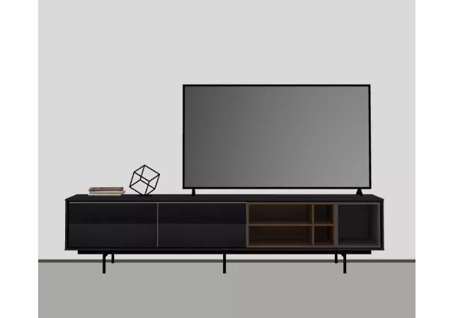 Aura TV-meubel in donker hout