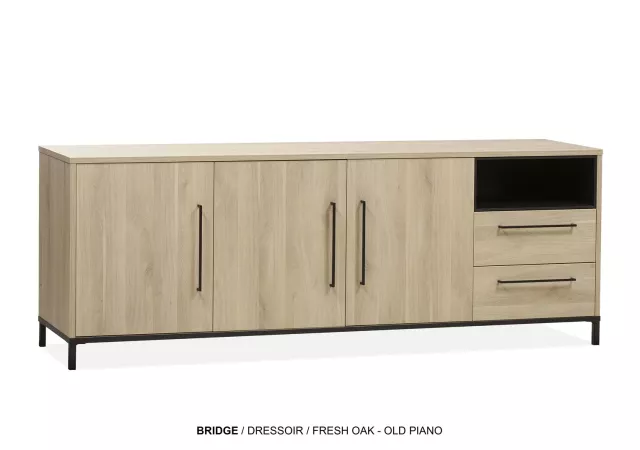 Bridge dressoir fresh oak/piano (112 cm)