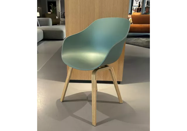About a chair 222 oak base - polyprop fall green