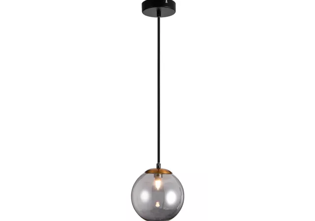 Hanglamp 1L mat zwart/brons
