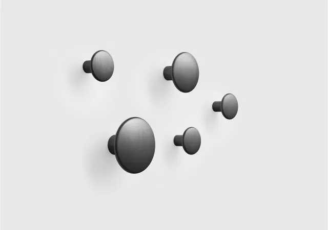 Dots Muuto - metaal black (set van 5)