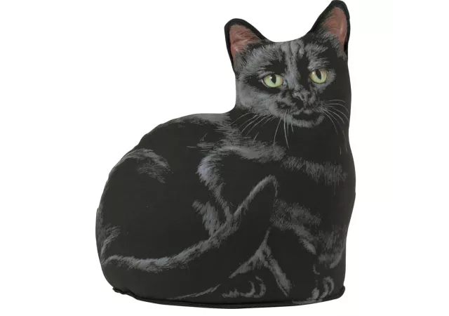 Deurstopper kat zwart (26cm)